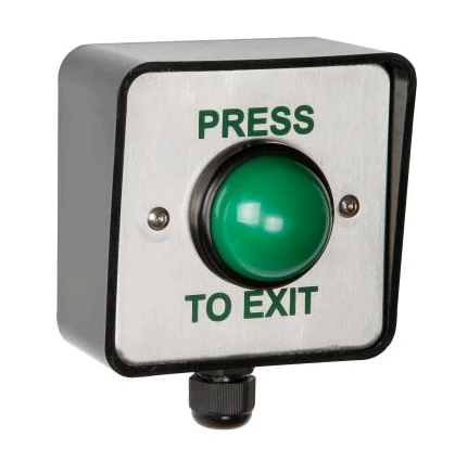 related product RGL-WP_EBGBWC02_PTE_Weatherproof_Green_Dome_Exit_Button